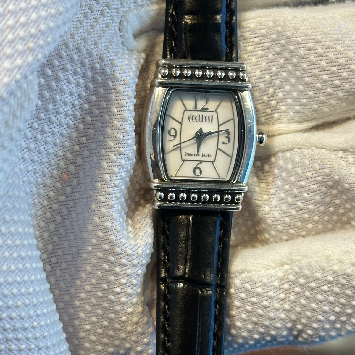 Reloj Joya de Plata Maciza 925 Ecclissi 23520 Mujer Estética Art Déco Año 2002 ESCASO
