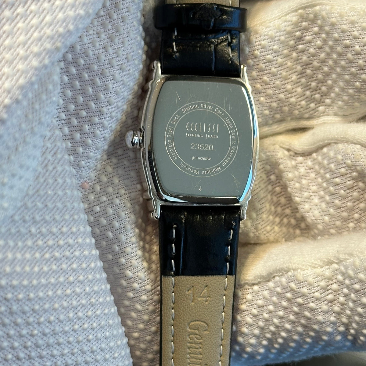Reloj Joya de Plata Maciza 925 Ecclissi 23520 Mujer Estética Art Déco Año 2002 ESCASO