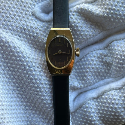 Reloj Seiko 11-7039 A Cuerda Mujer Esfera Chocolate y Caja Dorada Elab. Mayo 1972