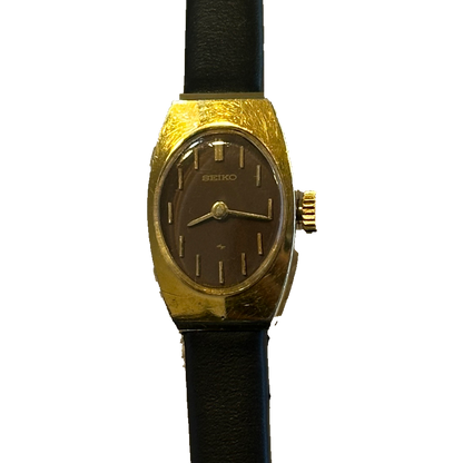 Reloj Seiko 11-7039 A Cuerda Mujer Esfera Chocolate y Caja Dorada Elab. Mayo 1972
